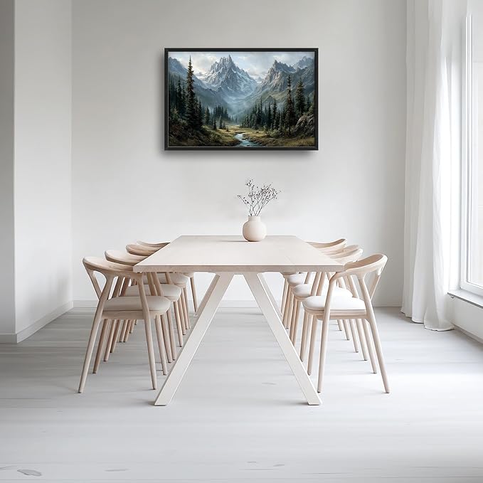 Glocmna Large Wall Art for Living Room Mountain Forest Landscape Wall Decor Nature Lake Pictures Painting Big Canvas Print Framed Artwork Decorations Gifts Dining Room Kitchen Office 24"x36"