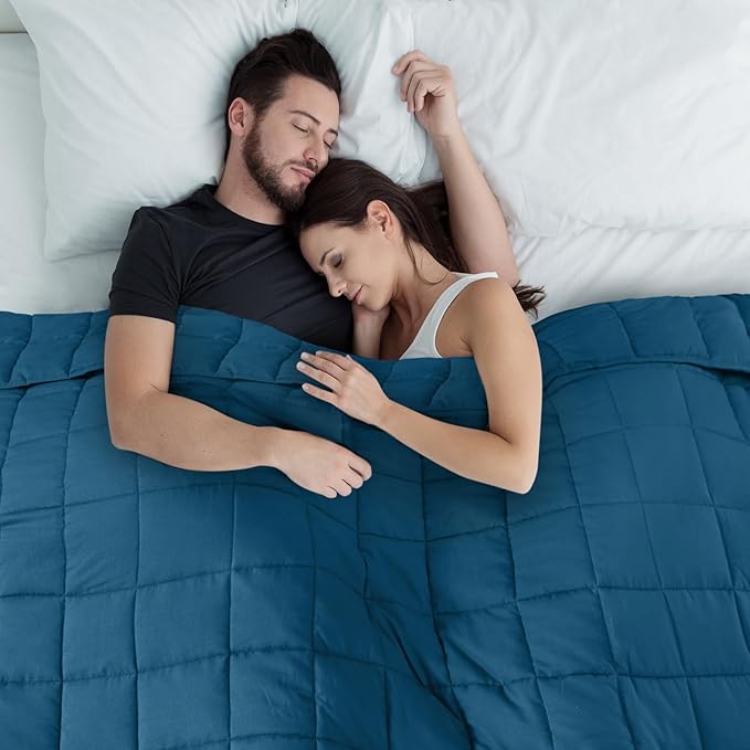 CYMULA Weighted Blanket for Adults (30lbs 88"x104" King Size) - Cooling Breathable Heavy Blankets for Summer Winter - Ultra Microfiber Soft Comfort Blanket with Glass Beads - Gifts for Men/Women