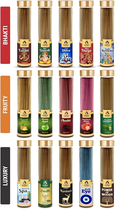 The Aroma Factory Strawberry Shine (0% Charcoal) Incense Sticks Agarbatti (Pack of 100)