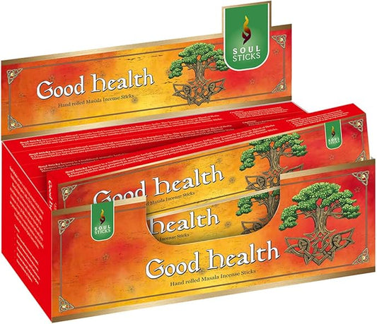 SOUL STICKS Hand-Rolled Incense Sticks Divine Spirit Blends 180 Gram Box | 100% Natural Masala Incense Organic Home Fragrance Agarbatti (Good Health)