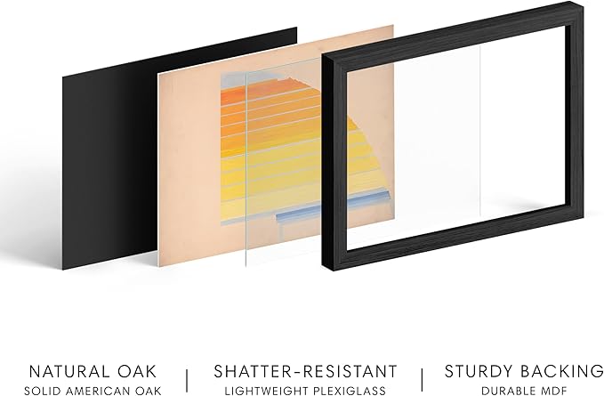 HAUS AND HUES Colorful Abstract Wall Art - Minimalist Retro Picture for Living Room Decor, Red and Pink Modern Wall Art Painting (Winold Reiss, Black Frame, 8x10)