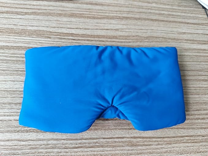 MUSICOZY Ice Silk Sleep Headphones with Bluetooth Mask, Eye Mask for Sleeping in Total Darkness, 5.4 Bluetooth Sleep Mask Sleep Headphones, Soft, Gifts for Men Women (Blue)