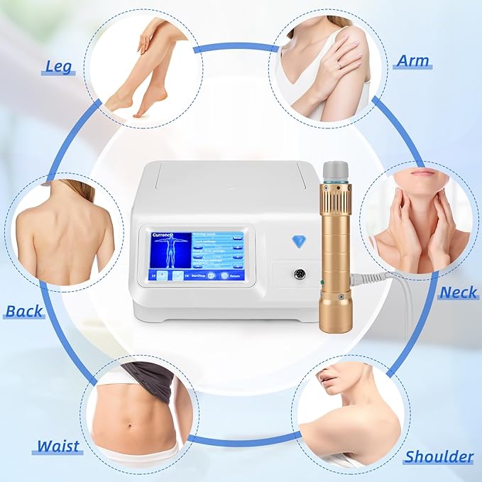 Shockwave Therapy Machine,Extracorporeal Shockwave Therapy Machine,Shockwave Deep Muscle Massager for Pain Relief Muscle Relaxed（White）