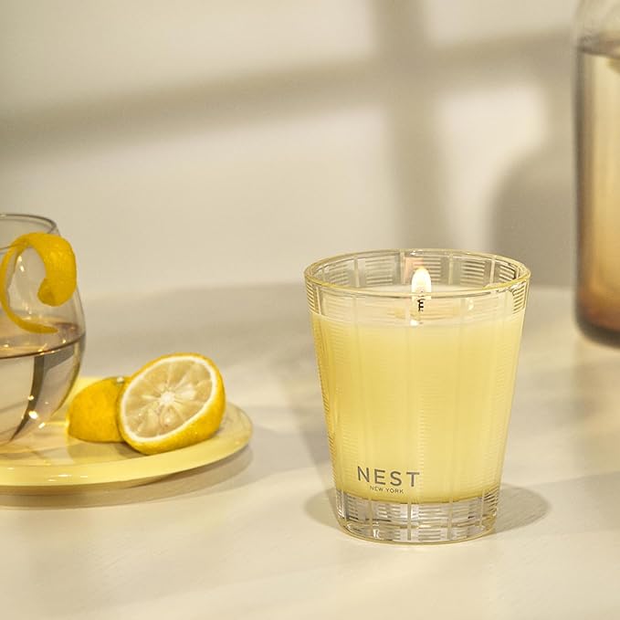 NEST New York Scented Classic Candle, Sunlit Yuzu & Neroli - 8.1 oz - Up to 60-Hour Burn Time - Reusable Glass Vessel