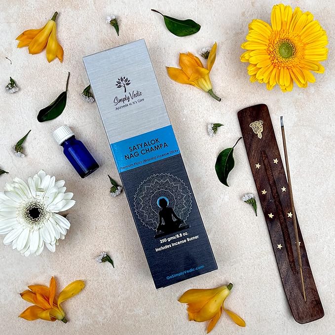 Nag Champa Incense Sticks 250g with Holder – 135 Hand-Rolled Natural Agarbatti – No Charcoal, Long-Lasting Aromatherapy for Yoga, Meditation, Relaxation, Spiritual Healing, Pooja, Home