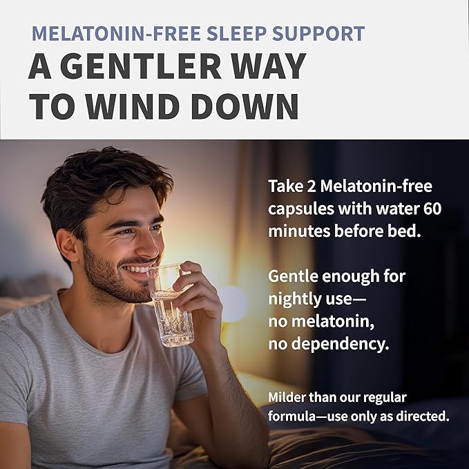 12-in-1 Sleep Support Capsules - Melatonin-Free, Non-Habit Forming Sleep Supplement with a Balanced Blend of Magnesium, Ashwagandha, L-Tryptophan, Valerian Root, GABA, 5-HTP (90 Capsules, Pack of 2)