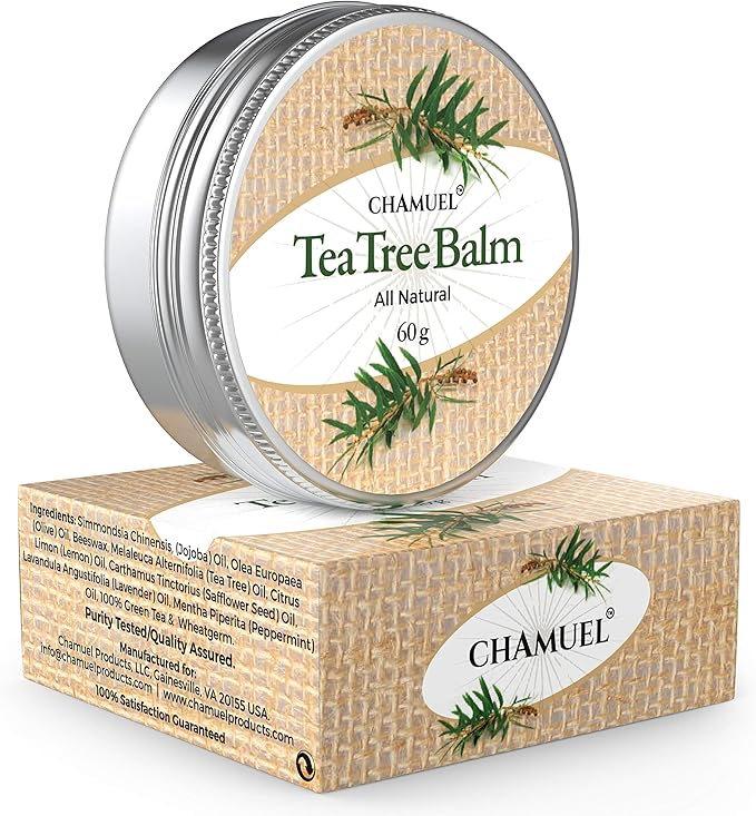 Tea Tree Oil Balm - All Natural | Great Cream for Soothing Eczema, Psoriasis, Rashes, Jock Itch, Insect Bites, Folliculitis, Acne, Itches, Cracked Heels, Cuticles, Saddle Sores & more!