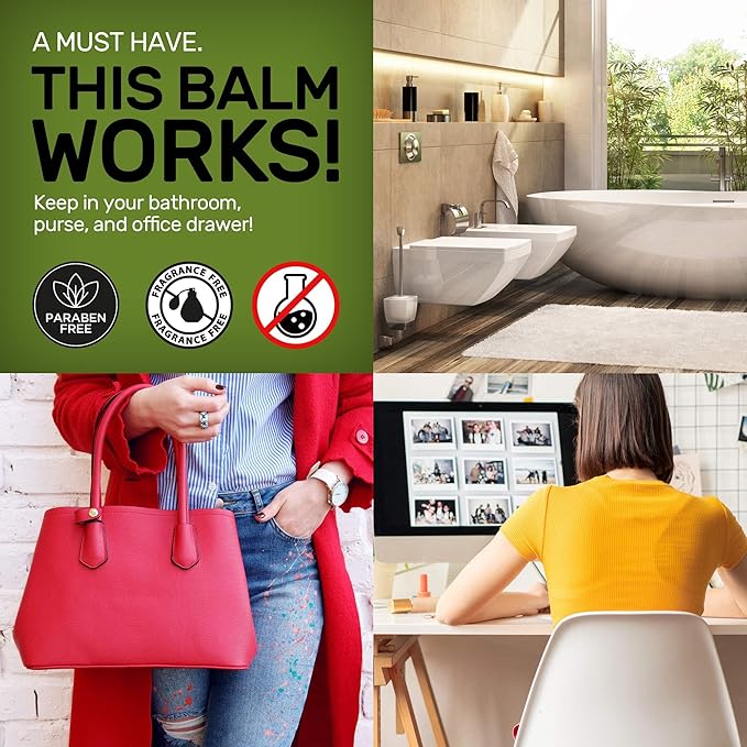 Tea Tree Oil Balm- All Natural | Great Cream for Soothing Eczema, Cracked Foot, Rashes, Jock Itch, Bug Bites, Folliculitis, Acne, Itchy Skin, Cuticles, Psoriasis, Saddle Sores- For Women & Men, 2-Pack