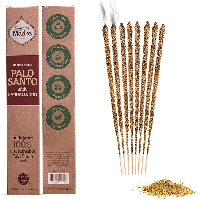 22- Piece Palo Santo Incense Sticks Bundle – Sandalwood (9”), Lavender (6.7”), & Ritual Self-Love (9”), Organic, Non-Toxic & Eco-Friendly, Wild-Harvested & Aromatic, 50-60 Min Burn Time