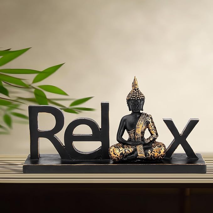 Buddha Statue Buddah Buda - Buddah Statues for Home Decoration,Laughing Buddha Statue for Yoga feng Shui Meditation Spiritual Room Decor,Buddha Decor Indoor, Relax Budha Zen Decor