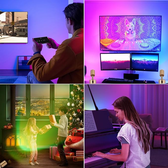 2 Pack LED Spot Lights Indoor Spot Lights Accent Lighting, RGBW Color Changing Up Lights Indoor Remote Control Plant Spotlight