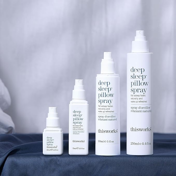 thisworks Deep Sleep Pillow Spray, 250 ml - Natural Sleep Aid with Essential Oils of Lavender, Vetivert and Camomile, 8.4 Fl Oz