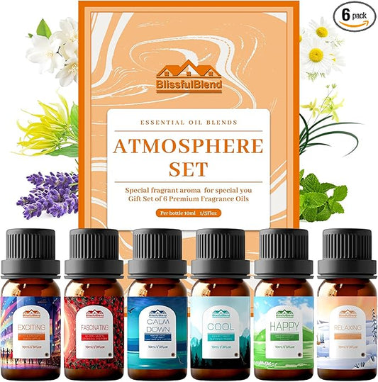 6 Pack Spring Essential Oils Set 10ML Aromatherapy Essential Oil for Diffuser for Home and Car Care Candle Making Lavender Sage Citrus Peppermint and Orchid 2025 Spring
