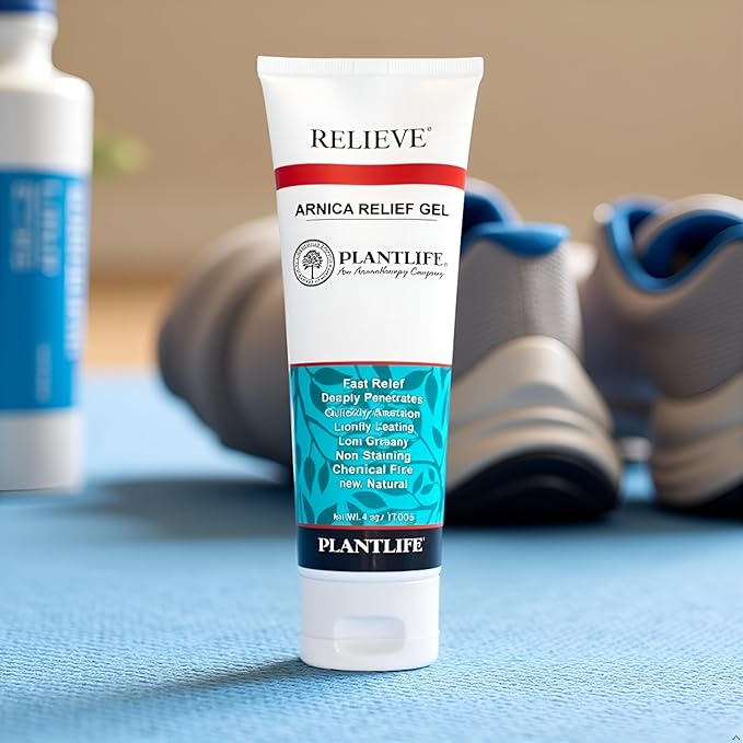 Plantlife Arnica Relieve Gel - Made with Arnica and 100% Pure Essential Oils - Relieve Products are a Homeopathic Solution for Everyday Use - Works Quickly and Effectively - Made in California