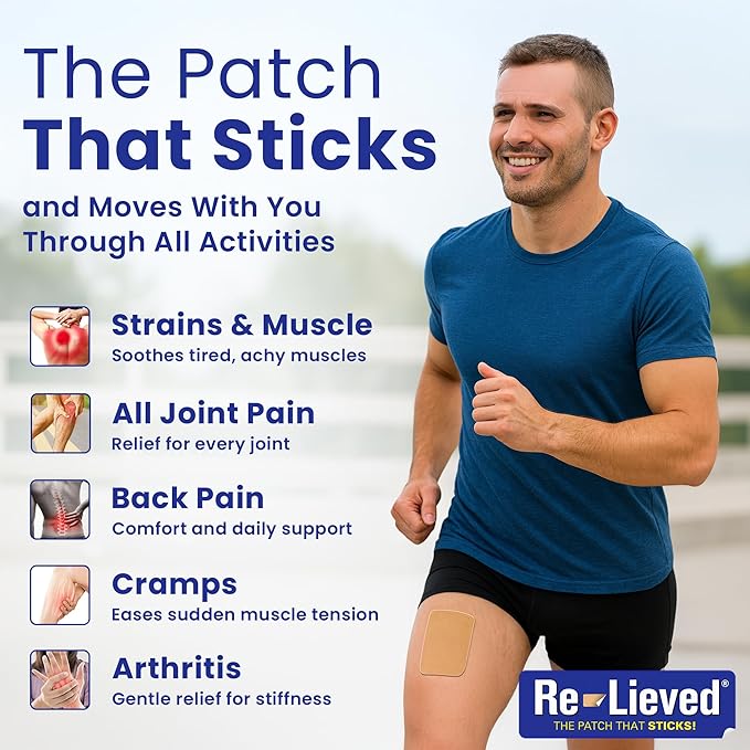 4% Lidocaine Maximum Strength Pain Relief Kinesiology Tape - Relieves Back, Joints and Muscle Pains - Superior Sticking, Aluminum-Free Water Resistant, and USA Made - 2" x 10" Strips