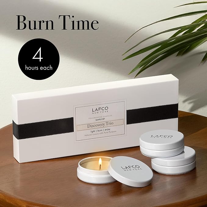 Discovery Trio Source & Story: Andean Myrtle, Geranium Bourbon & Timur Pepper - 3 Fragranced Candle Sample Tins - 4-Hour Burn Time Each - Made in The USA