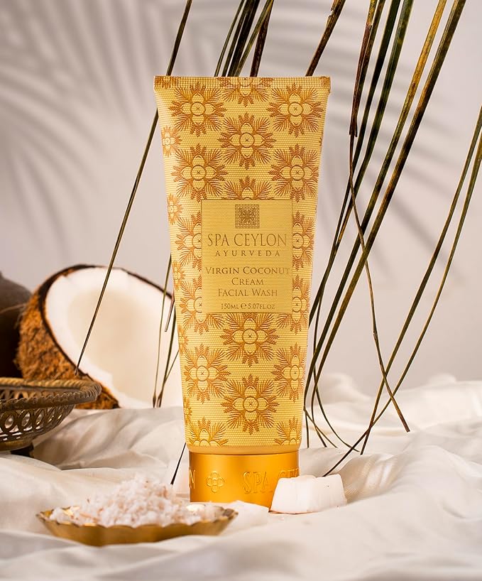 SPA CEYLON VIRGIN COCONUT Cream Facial Wash | Rich & Soft-Foaming | Deep Cleansing | Silicon-Free | 100% Vegetarian | Suitable for all skin types