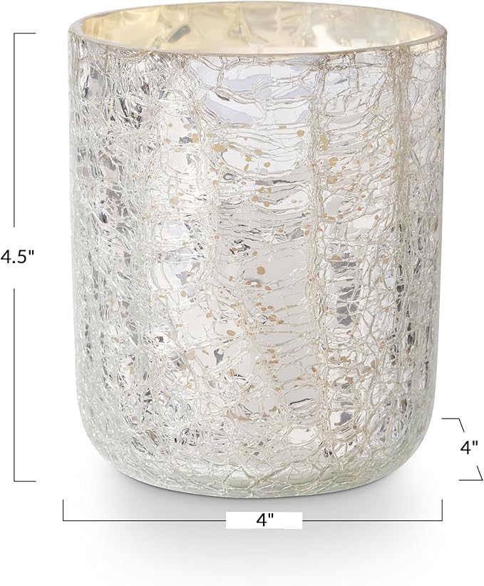 ILLUME Small Boxed Crackle Glass Candle, North Sky
