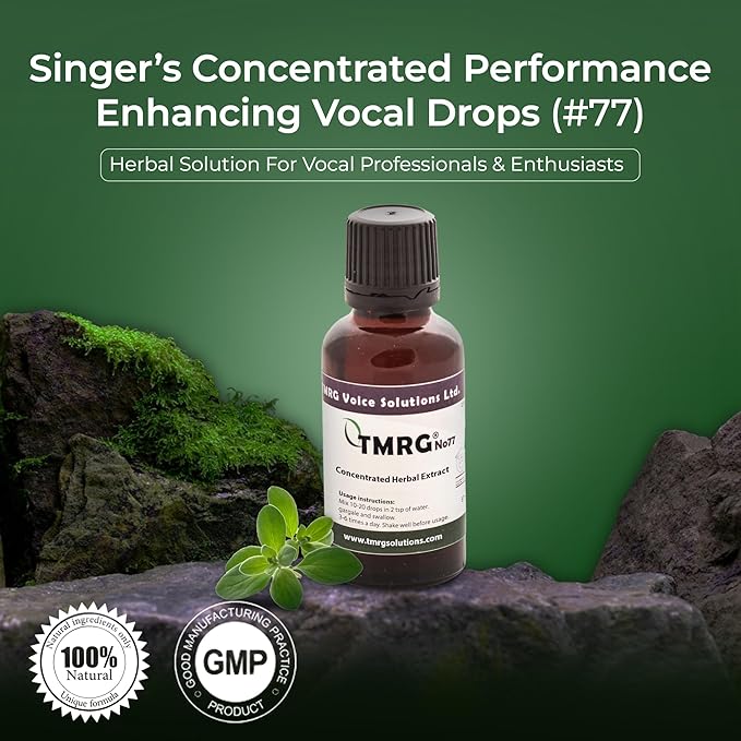 Singer’s Concentrated Vocal Remedy (#77)-Herbal Solution for Vocal Rehabilitation|Reduces Vocal Pain & Vocal Folds Swelling-Improves Vocal Depth, Tone and Power|Warms-up and Invigorates the Voice