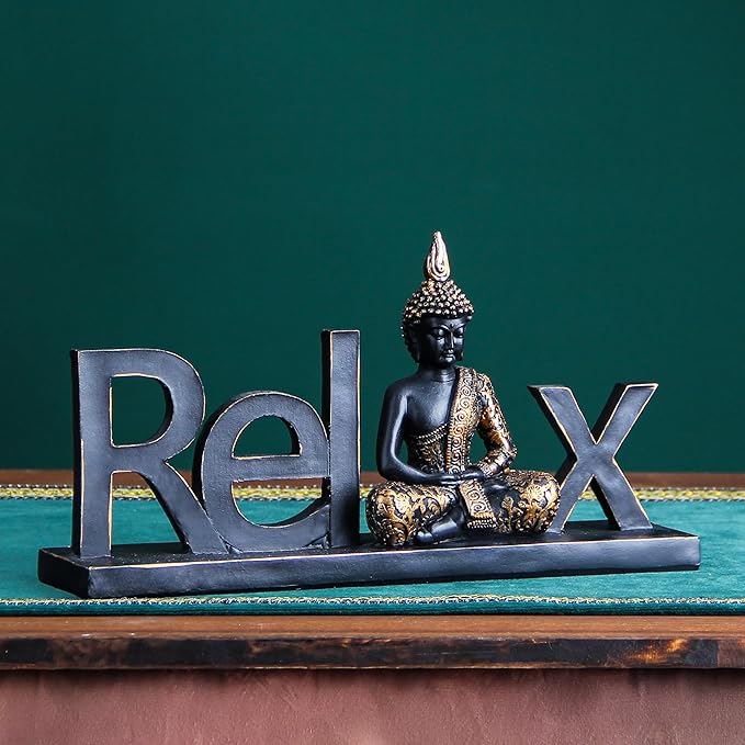 Buddha Statue Buddah Buda - Buddah Statues for Home Decoration,Laughing Buddha Statue for Yoga feng Shui Meditation Spiritual Room Decor,Buddha Decor Indoor, Relax Budha Zen Decor
