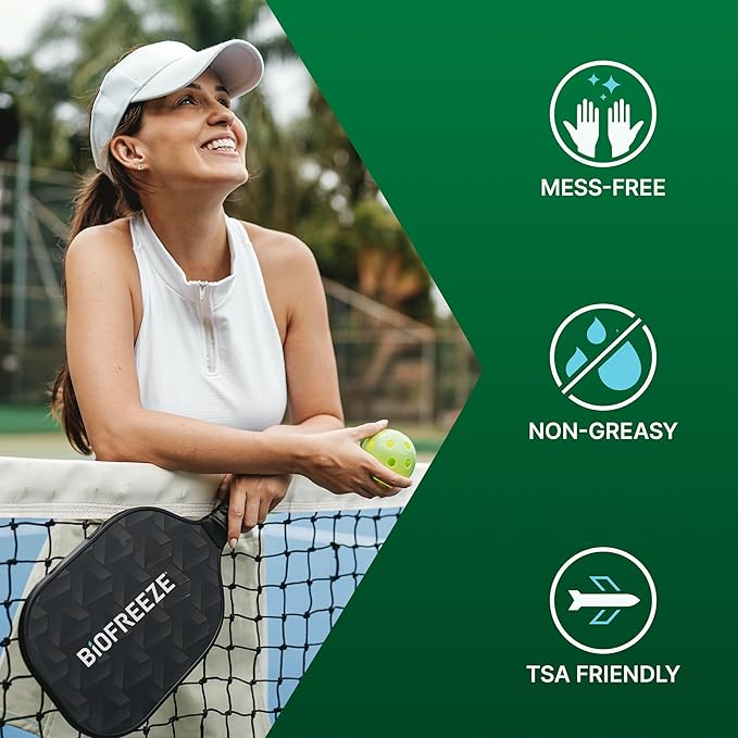 Biofreeze Dry Stick, Mess-Free Relief for Neck, Shoulder, Knee, Hip, Hand & Joint, Cooling Menthol Pain Relief Stick, Up to 100 Uses