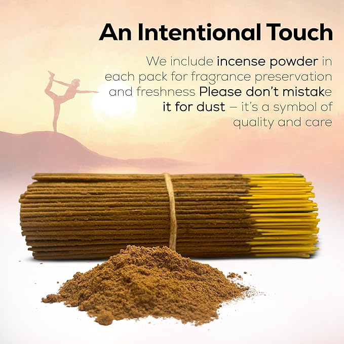Raajsee Cinnamon Incense Sticks 100gm, Charcoal Free - !00% Natural - Organic Non-Toxic Insence Sticks, Inscents Made with Upcycled Flowers, Meditation Gifts – Spiritual Cleansing