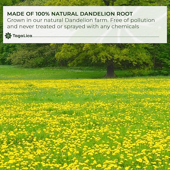 Tagalica, 2 oz Dandelion Root Powder, 100% Natural and Pure from Dandelion Root, No Additives, No Gluten, No Sugar, Vegan