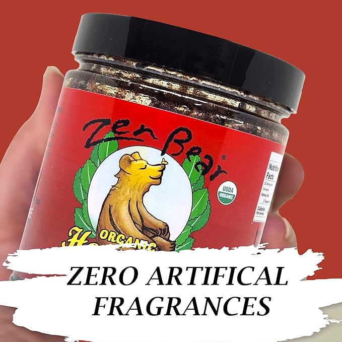 Zen Bear Organic Qi Chai Honey Tea - Rich India-Inspired Flavor Infused with Premium Black Tea, Cinnamon, Cardamom, Cloves, and Black Pepper, Sweetened Naturally with Raw Honey | 10 Oz Jar