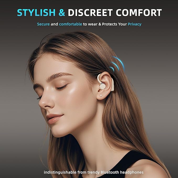 FLYSOUND Rechargeable OTC Hearing Aids with Bluetooth for Seniors & Adults | Experience 80% Speech Recognition Boost & Tinnitus Relief via App | Up to 60dB Gain & AI Noise Reduction | Stylish Gold Des