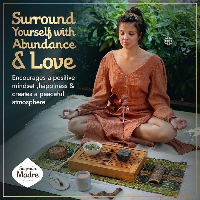 Chamomile Incense Sticks - 9 Extra Long Rods for Abundance, Peace, Love & Protection - Infused with Natural Calendula, Frankincense & Essential Oils - 50-Minute Burn Time for Meditation