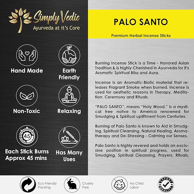 Palo Santo Incense Sticks – 250g Pack (Approx. 135 Handmade Agarbatti + Free Holder) | Natural & Charcoal-Free | 45-Min Burn for Meditation, Yoga, Aromatherapy, Energy Cleansing