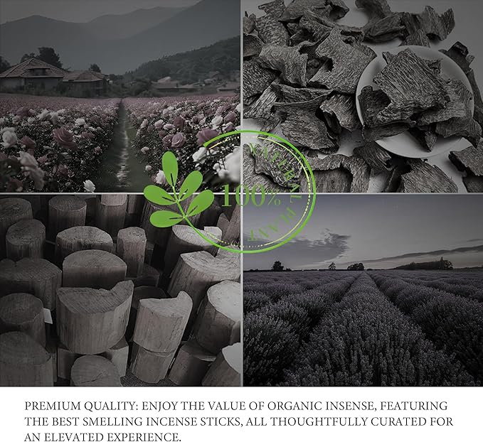 Incense Sticks – 14 Natural Sticks with 7 Scents: Palo Santo, White Sage, Lavender, Rose, Sandalwood, Agarwood & Osmanthus – for Meditation, Spiritual Use & Stress Relief Gifts