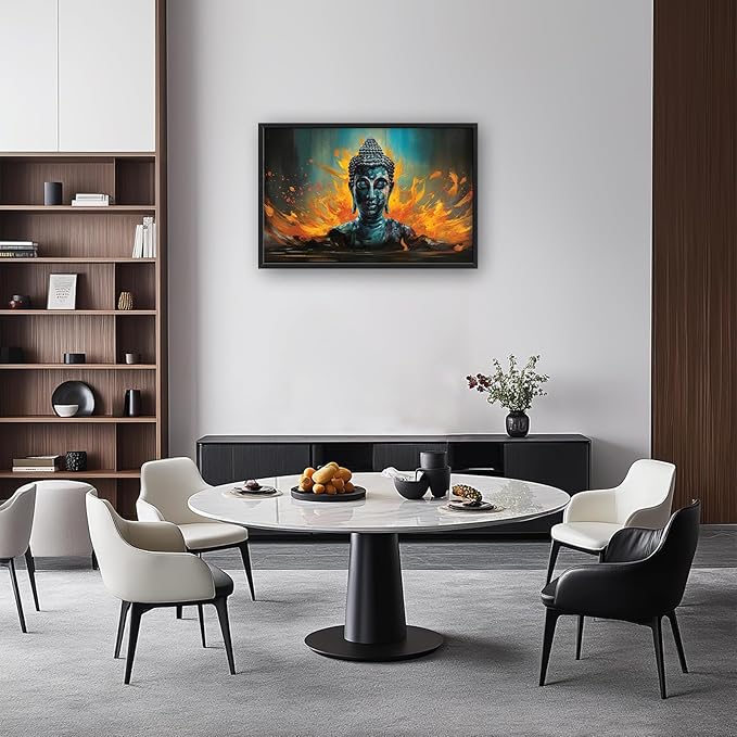 Buddha Wall Art Zen Pictures Wall Decor Framed Canvas Prints Artwork Paintings Home Office Decorations for Living Room Bedroom Dinning Room Corridor 36"x24"