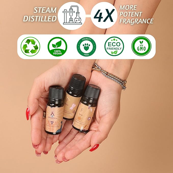 Folkulture Essential Oil Set for Diffuser | Set of 12 Essential Oils for Diffusers for Home | Diffuser Oil Scents | Lavender, Palo Santo, Frankincense |12 Days Advent Calendar 2025 for Women