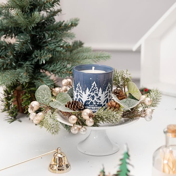 Christmas Scented Jar Candle - 6oz Soy Wax Candle - Wintertide Wonder Infused with Winter Woods Aroma - with Beautiful Keepsake Box Special for Christmas/Holiday Gifts