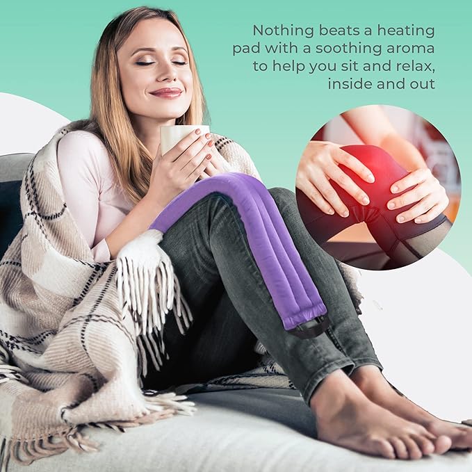 Microwavable Heating Pads for Lower Back, Neck, and Shoulder Pain Relief - Moist Microwave Heating Pad for Muscles and Joints - Microwave Hot Pack Heat Pad for Cramps -3 Heat Pack Purple
