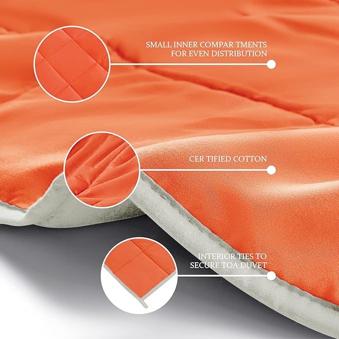 CYMULA Weighted Blanket for Adults (15lbs 60"x80" Queen Size) - Cooling Breathable Heavy Blankets for Summer Winter - Ultra Microfiber Soft Comfort Throw with Glass Beads - Gifts for Men/Women