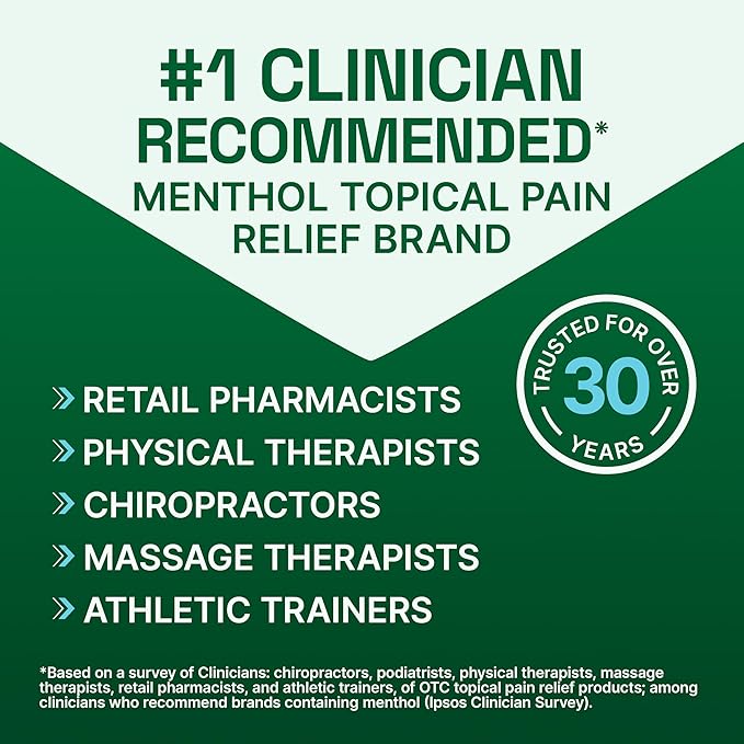 Biofreeze Dry Stick, Mess-Free Relief for Neck, Shoulder, Knee, Hip, Hand & Joint, Cooling Menthol Pain Relief Stick, Up to 100 Uses