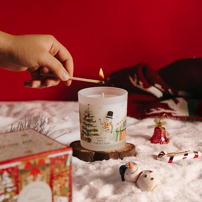 Christmas Scented Jar Candle - 6oz Soy Wax Candle - Sweet Christmas Infused with Sweet Pine Aroma - with Beautiful Keepsake Box Special for Christmas/Holiday Gifts