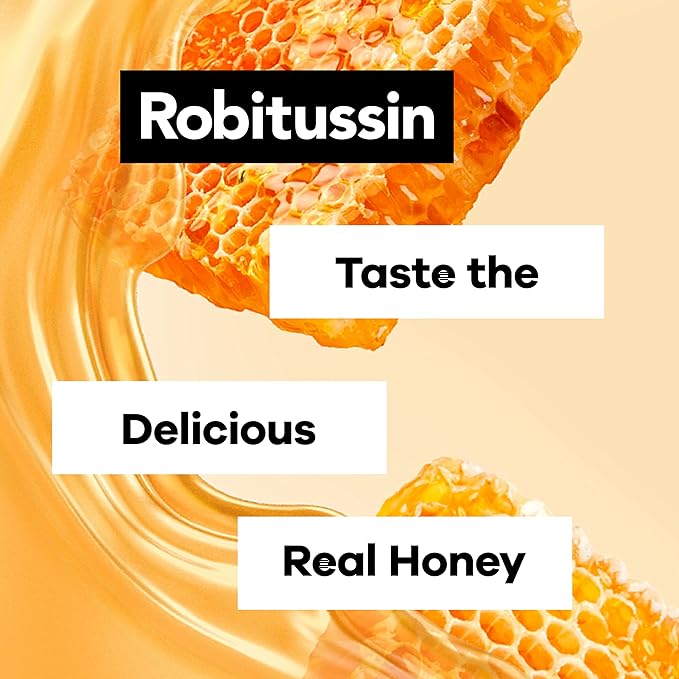 Robitussin Maximum Strength Honey Cough Plus Chest Congestion DM, Cough Medicine for Cough and Chest Congestion Relief Made with Real Honey for Flavor - 8 Fl Oz x 2