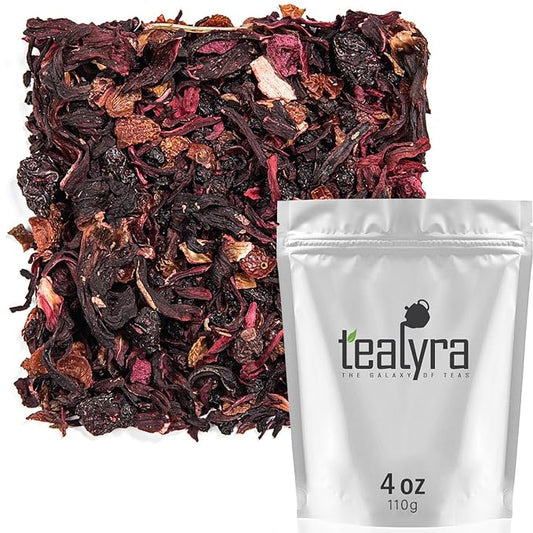 Tealyra - Cherry Goddess - Fruity Herbal Loose Leaf Tea - Caffeine-Free - Vitamin Rich - Hot and Iced - All Natural - 110g (4-ounce)