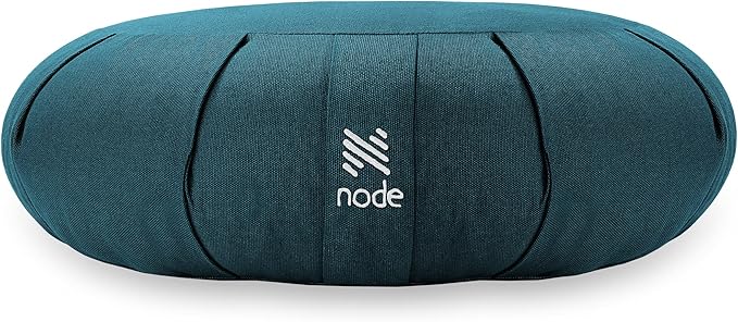 Zafu Meditation Cushion, 15" Round Buckwheat Yoga Pillow with Organic Cotton Cover