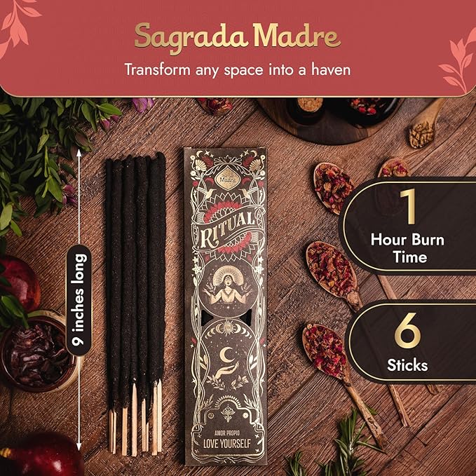 22- Piece Palo Santo Incense Sticks Bundle – Sandalwood (9”), Lavender (6.7”), & Ritual Self-Love (9”), Organic, Non-Toxic & Eco-Friendly, Wild-Harvested & Aromatic, 50-60 Min Burn Time