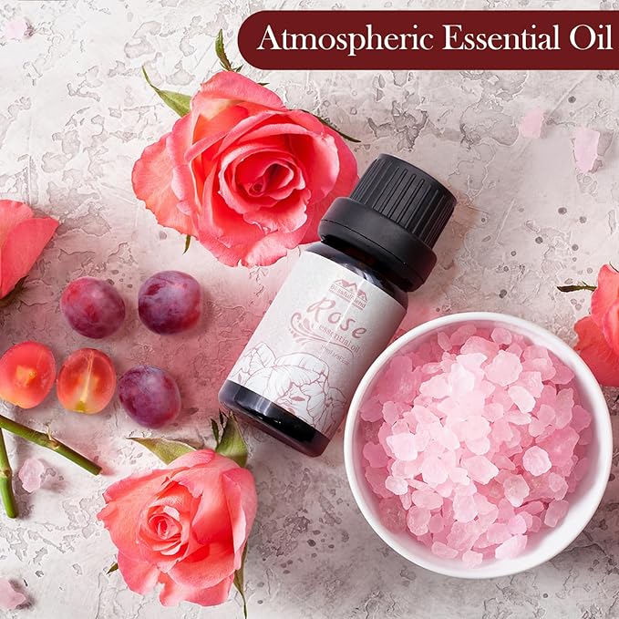 Floral Essential Oils Set Diffuser for Home, Hotel and Car Care, 6 Flavors Lavender, Jasmine, Rose, Chamomile, Sakura, Gardenia, Flower Fragrance Diffuser Essential Oil Gifts for Candle Making 10ML