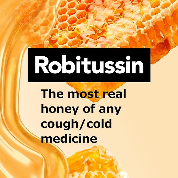 Robitussin Maximum Strength Honey Cough Plus Chest Congestion DM, Cough Medicine for Cough and Chest Congestion Relief Made with Real Honey for Flavor - 8 Fl Oz x 2