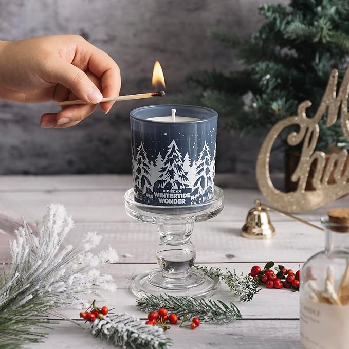 Christmas Scented Jar Candle - 6oz Soy Wax Candle - Wintertide Wonder Infused with Winter Woods Aroma - with Beautiful Keepsake Box Special for Christmas/Holiday Gifts