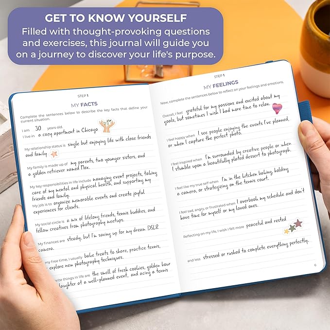 Clever Fox Purpose Seeker Journal – Guided Manifestation & Life Reflection Planner for Daily Self-Exploration, Goal-Setting & Gratitude (Mystic Blue)