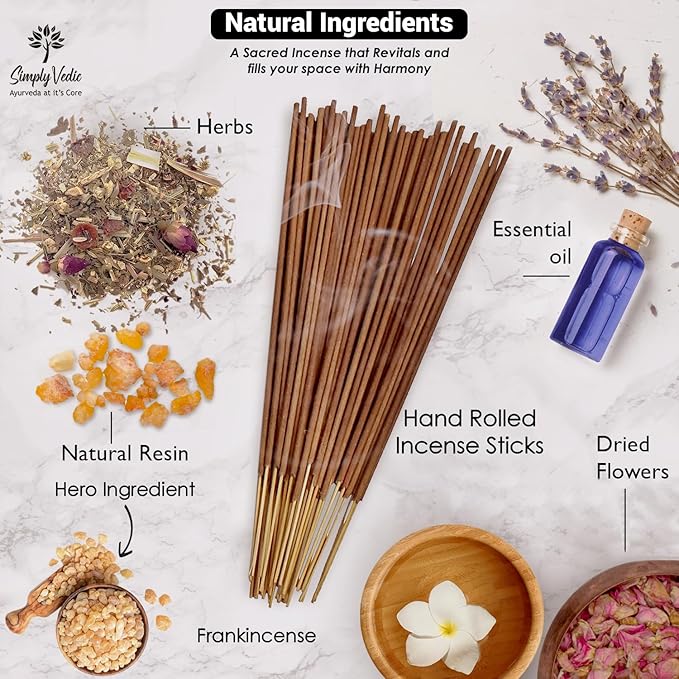 Frankincense Incense Sticks 250g | 135 Long-Lasting Natural Hand-Rolled Sticks + Holder | No Charcoal, 60 Min Burn | Aromatherapy, Yoga, Meditation, Spiritual Healing, Home Fragrance