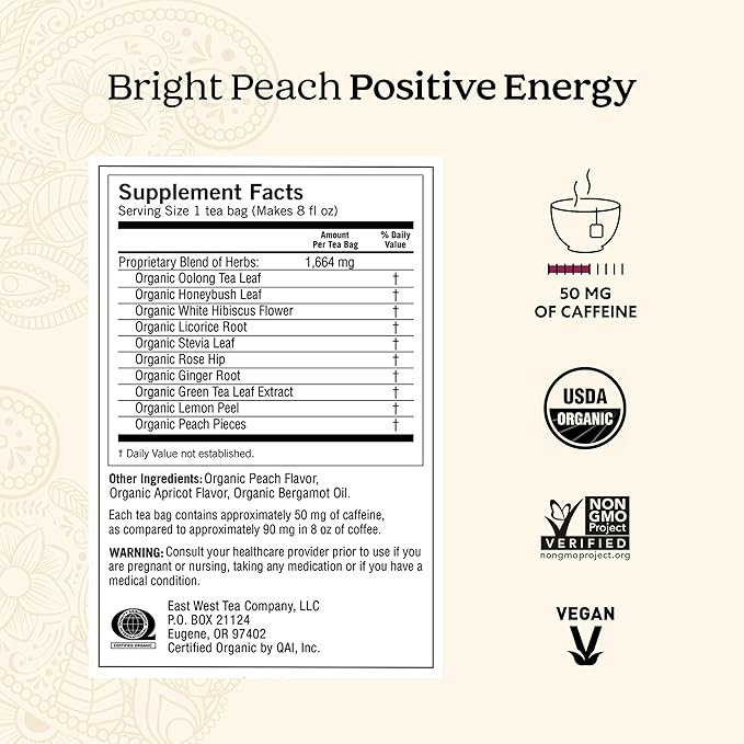 Yogi Tea - Morning Energy Variety Pack (3 Pack) Includes Peach Bergamot Bright Day, Sweet Tangerine Positive Energy, Spiced Blackberry Focus - 48 Organic Tea Bags