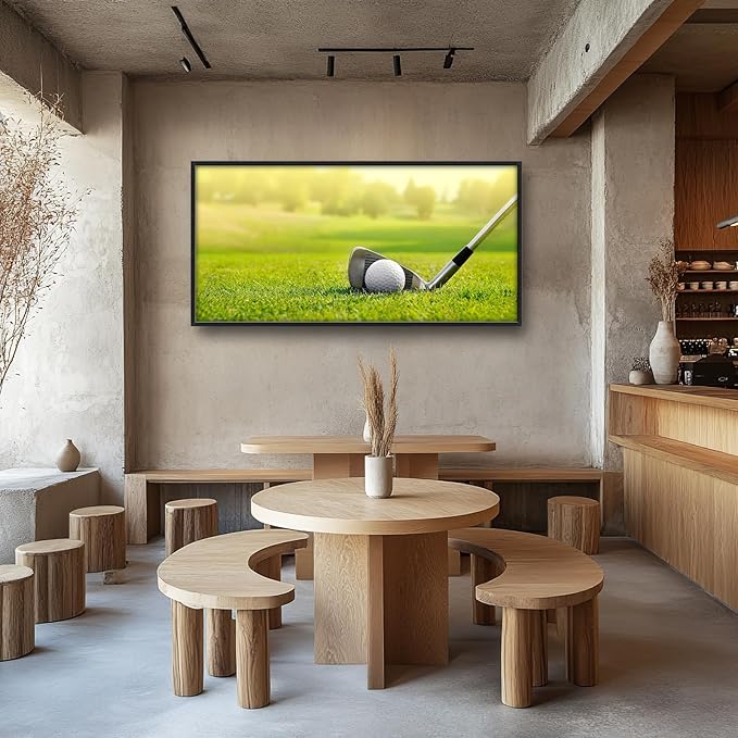 Large Golf Framed Wall Art for Living Room Golf Course Pictures Wall Decor Golf Sports Canvas Print Painting Artwork Modern Home Decorations for Bedroom Office 60x30 inch